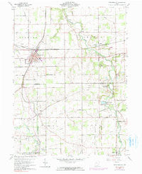 Spencerville Ohio Historical topographic map, 1:24000 scale, 7.5 X 7.5 Minute, Year 1960