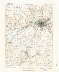 Springfield Ohio Historical topographic map, 1:62500 scale, 15 X 15 Minute, Year 1904