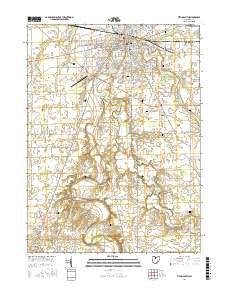 Tiffin South Ohio Current topographic map, 1:24000 scale, 7.5 X 7.5 Minute, Year 2016