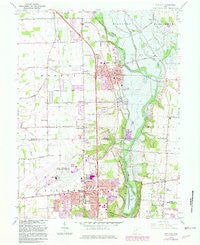 Tipp City Ohio Historical topographic map, 1:24000 scale, 7.5 X 7.5 Minute, Year 1965