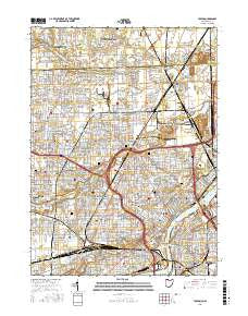 Toledo Ohio Current topographic map, 1:24000 scale, 7.5 X 7.5 Minute, Year 2016