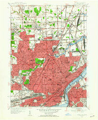 Toledo Ohio Historical topographic map, 1:24000 scale, 7.5 X 7.5 Minute, Year 1952