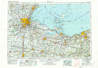 Toledo Ohio Historical topographic map, 1:250000 scale, 1 X 2 Degree, Year 1956
