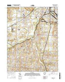 Trenton Ohio Current topographic map, 1:24000 scale, 7.5 X 7.5 Minute, Year 2016