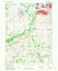 Trenton Ohio Historical topographic map, 1:24000 scale, 7.5 X 7.5 Minute, Year 1966