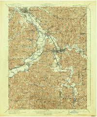 Uhrichsville Ohio Historical topographic map, 1:62500 scale, 15 X 15 Minute, Year 1911
