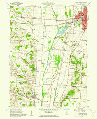 Urbana West Ohio Historical topographic map, 1:24000 scale, 7.5 X 7.5 Minute, Year 1961