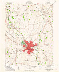 Washington Court House Ohio Historical topographic map, 1:24000 scale, 7.5 X 7.5 Minute, Year 1961