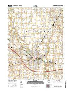 Washington Court House Ohio Current topographic map, 1:24000 scale, 7.5 X 7.5 Minute, Year 2016