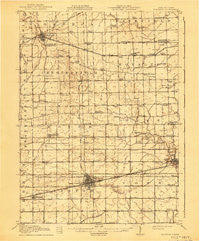 Wauseon Ohio Historical topographic map, 1:62500 scale, 15 X 15 Minute, Year 1913