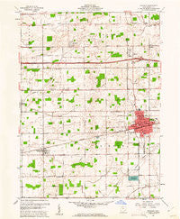 Wauseon Ohio Historical topographic map, 1:24000 scale, 7.5 X 7.5 Minute, Year 1960