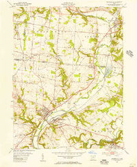 Waynesville Ohio Historical topographic map, 1:24000 scale, 7.5 X 7.5 Minute, Year 1955