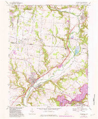 Waynesville Ohio Historical topographic map, 1:24000 scale, 7.5 X 7.5 Minute, Year 1968