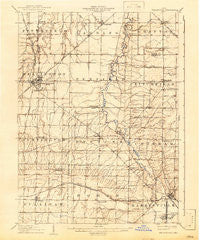 Wellington Ohio Historical topographic map, 1:62500 scale, 15 X 15 Minute, Year 1906