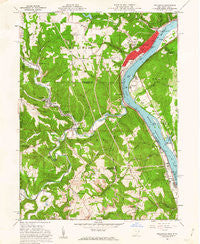 Wellsville Ohio Historical topographic map, 1:24000 scale, 7.5 X 7.5 Minute, Year 1960