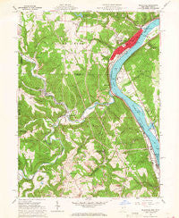 Wellsville Ohio Historical topographic map, 1:24000 scale, 7.5 X 7.5 Minute, Year 1960