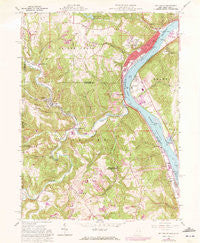 Wellsville Ohio Historical topographic map, 1:24000 scale, 7.5 X 7.5 Minute, Year 1960