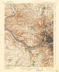 West Cincinnati Ohio Historical topographic map, 1:62500 scale, 15 X 15 Minute, Year 1914