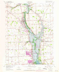 West Milton Ohio Historical topographic map, 1:24000 scale, 7.5 X 7.5 Minute, Year 1955