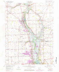 West Milton Ohio Historical topographic map, 1:24000 scale, 7.5 X 7.5 Minute, Year 1955