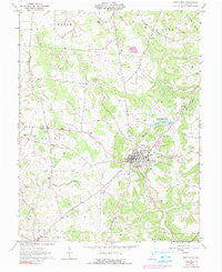West Union Ohio Historical topographic map, 1:24000 scale, 7.5 X 7.5 Minute, Year 1961