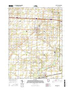 West Unity Ohio Current topographic map, 1:24000 scale, 7.5 X 7.5 Minute, Year 2016