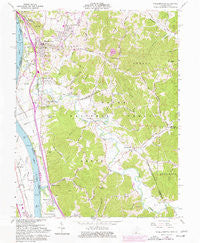 Wheelersburg Ohio Historical topographic map, 1:24000 scale, 7.5 X 7.5 Minute, Year 1961