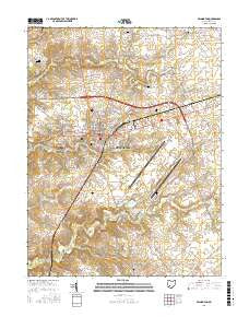Wilmington Ohio Current topographic map, 1:24000 scale, 7.5 X 7.5 Minute, Year 2016