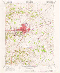 Wilmington Ohio Historical topographic map, 1:24000 scale, 7.5 X 7.5 Minute, Year 1961