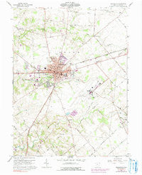 Wilmington Ohio Historical topographic map, 1:24000 scale, 7.5 X 7.5 Minute, Year 1961