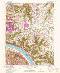 Withamsville Ohio Historical topographic map, 1:24000 scale, 7.5 X 7.5 Minute, Year 1961