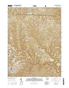 Woodsfield Ohio Current topographic map, 1:24000 scale, 7.5 X 7.5 Minute, Year 2016