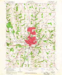 Wooster Ohio Historical topographic map, 1:24000 scale, 7.5 X 7.5 Minute, Year 1961