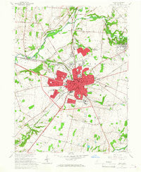 Xenia Ohio Historical topographic map, 1:24000 scale, 7.5 X 7.5 Minute, Year 1965