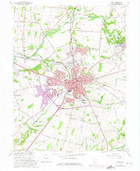 Xenia Ohio Historical topographic map, 1:24000 scale, 7.5 X 7.5 Minute, Year 1965