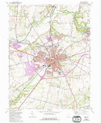 Xenia Ohio Historical topographic map, 1:24000 scale, 7.5 X 7.5 Minute, Year 1965