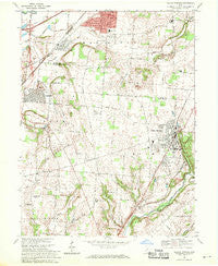 Yellow Springs Ohio Historical topographic map, 1:24000 scale, 7.5 X 7.5 Minute, Year 1968