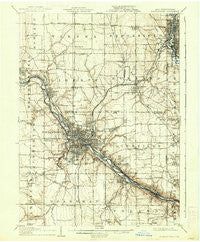 Youngstown Ohio Historical topographic map, 1:62500 scale, 15 X 15 Minute, Year 1908