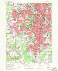Youngstown Ohio Historical topographic map, 1:24000 scale, 7.5 X 7.5 Minute, Year 1963