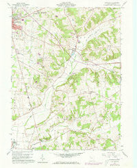 Zanesfield Ohio Historical topographic map, 1:24000 scale, 7.5 X 7.5 Minute, Year 1960