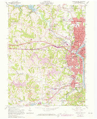 Zanesville West Ohio Historical topographic map, 1:24000 scale, 7.5 X 7.5 Minute, Year 1961