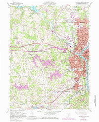 Zanesville West Ohio Historical topographic map, 1:24000 scale, 7.5 X 7.5 Minute, Year 1961
