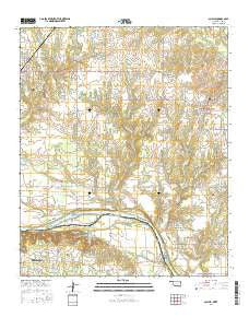 Achille Oklahoma Current topographic map, 1:24000 scale, 7.5 X 7.5 Minute, Year 2016