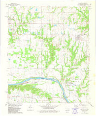 Achille Oklahoma Historical topographic map, 1:24000 scale, 7.5 X 7.5 Minute, Year 1980