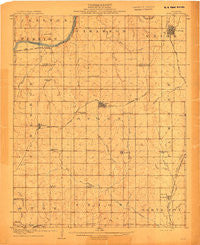 Agra Oklahoma Historical topographic map, 1:62500 scale, 15 X 15 Minute, Year 1908