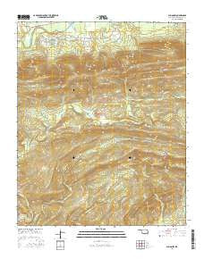 Albion SW Oklahoma Current topographic map, 1:24000 scale, 7.5 X 7.5 Minute, Year 2016