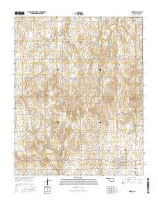 Arnett Oklahoma Current topographic map, 1:24000 scale, 7.5 X 7.5 Minute, Year 2016