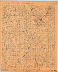 Atoka Oklahoma Historical topographic map, 1:125000 scale, 30 X 30 Minute, Year 1900