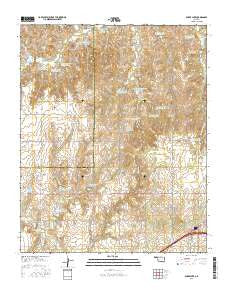 Baker Lake Oklahoma Current topographic map, 1:24000 scale, 7.5 X 7.5 Minute, Year 2016