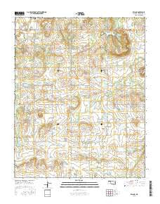 Beland Oklahoma Current topographic map, 1:24000 scale, 7.5 X 7.5 Minute, Year 2016